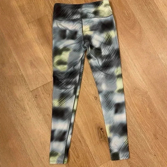 Athleta High Rise Alpine‎ Chaturanga Blue Yoga workout Ankle leggings size Small - Picture 2 of 6